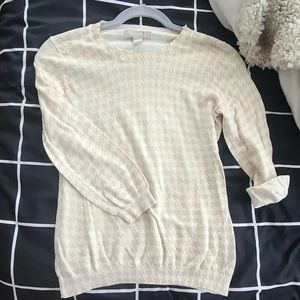 Tan Houndstooth Sweater
